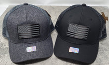 Load image into Gallery viewer, Blackout American Flag Trucker Hat